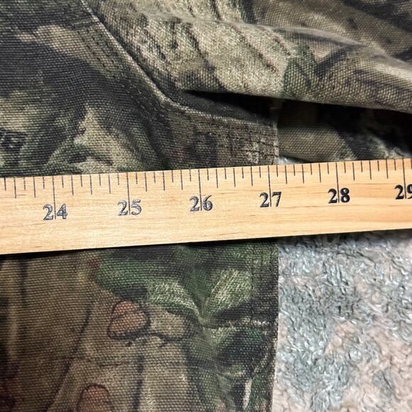 Carhartt Camo Canvas Jacket Size Large Mossy Oak Camouflage Hunting J221 314 - Picture 7 of 8